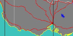 Map center:  S: 37° 19' 47'' E: 143° 16' 12''  - Grid: 5° - click to open